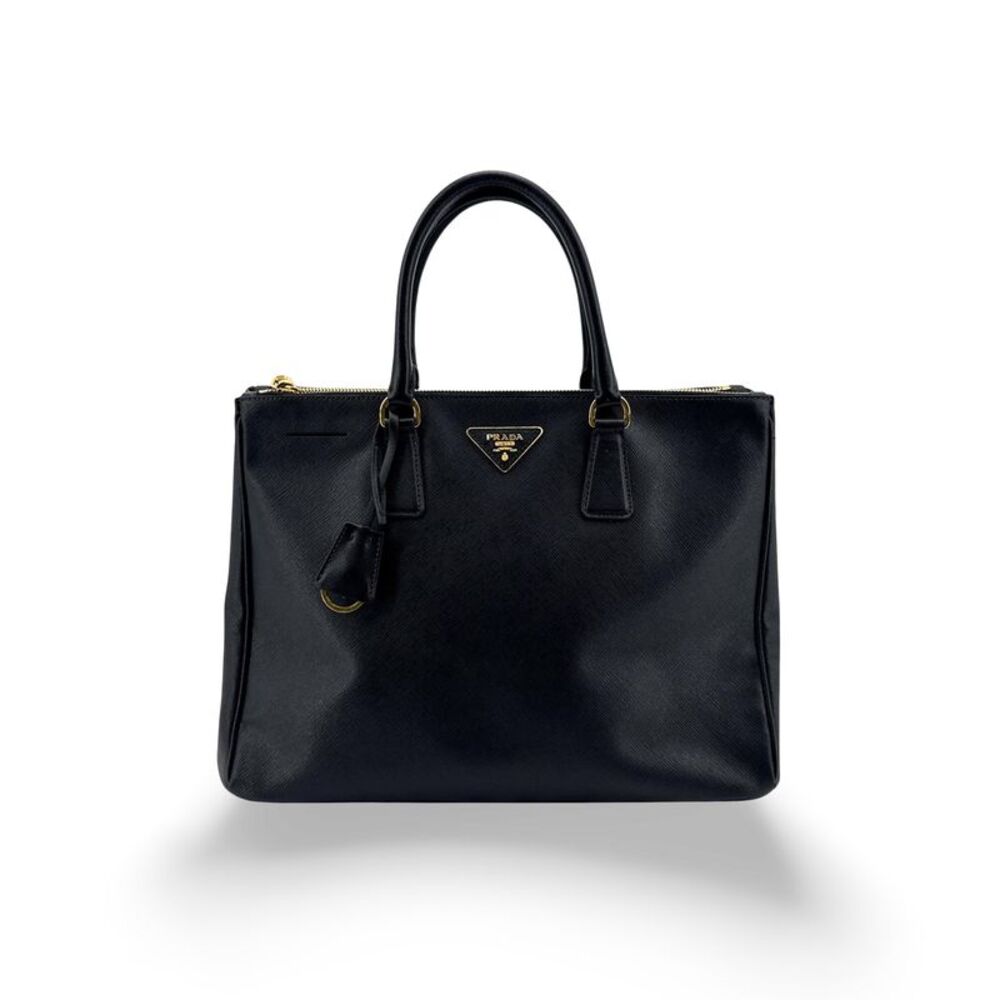 Prada Galliera Saffiano Leather Black Leather Handbag